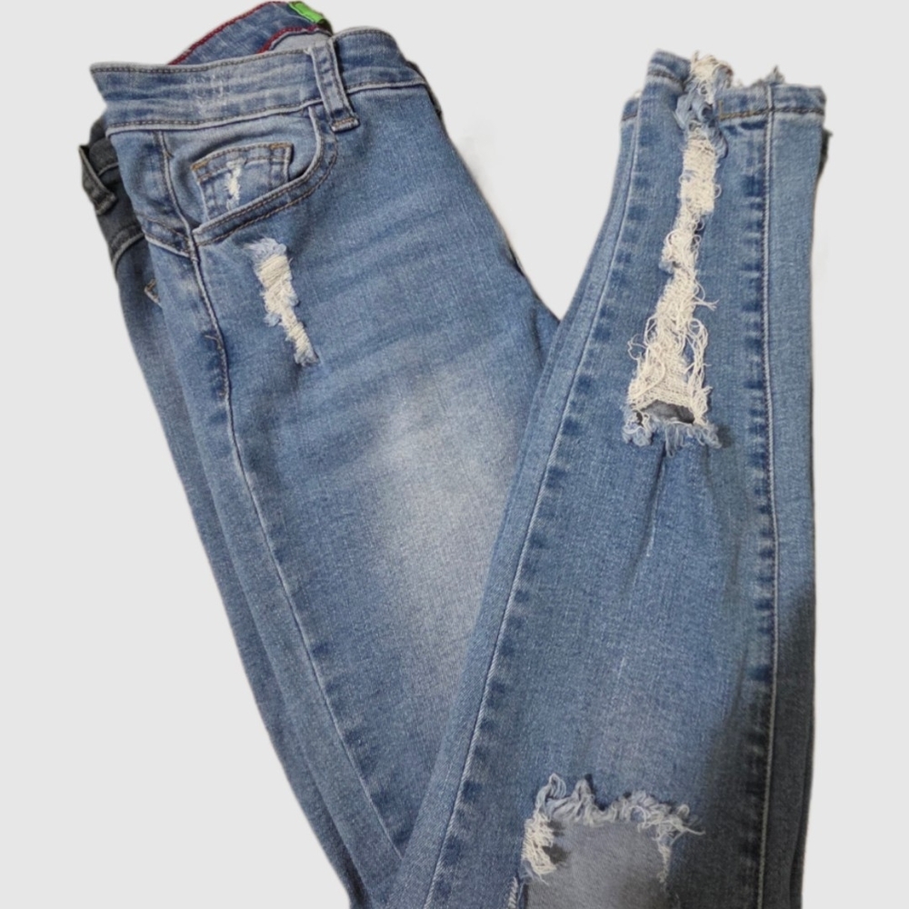 GOGO Distressed‎ Stretch Skinny Jeans Sz 0/24